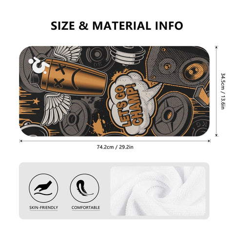 Mr.Shit Gym Towel - Mr Shit - Orange Patern All Towels 26 $