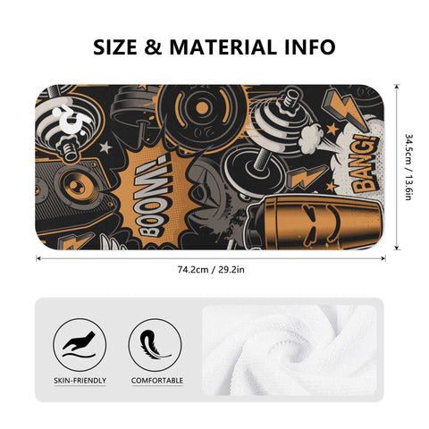Gym Towel - Mr Shit - Orange Pattern 2 - Mr.Shit