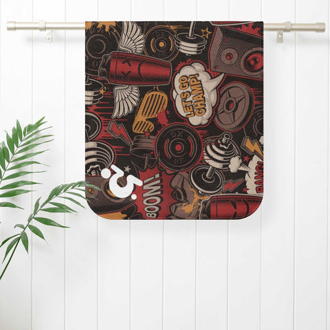 Mr.Shit Gym Towel - Mr Shit - Red Pattern All Towels 26 $