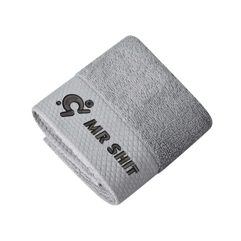 Mr.Shit Gym Towels - Square Embroidered - Mr Shit - Black Logo All Towels 34 $