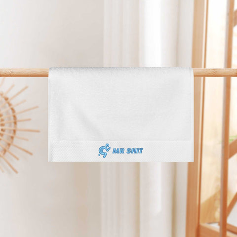 Mr.Shit Gym Towels - Square Embroidered - Mr Shit - Light Blue Logo All Towels 34 $