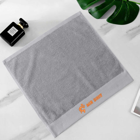 Mr.Shit Gym Towels - Square Embroidered - Mr Shit - Orange Logo All Towels 34 $