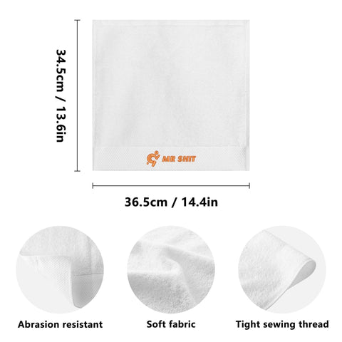 Mr.Shit Gym Towels - Square Embroidered - Mr Shit - Orange Logo All Towels 34 $