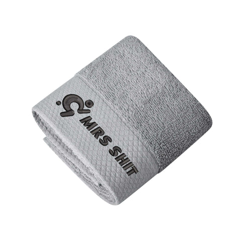 Mr.Shit Gym Towels - Square Embroidered - Mrs Shit - Black Logo All Towels 34 $
