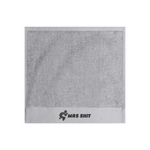 Mr.Shit Gym Towels - Square Embroidered - Mrs Shit - Black Logo All Towels 34 $