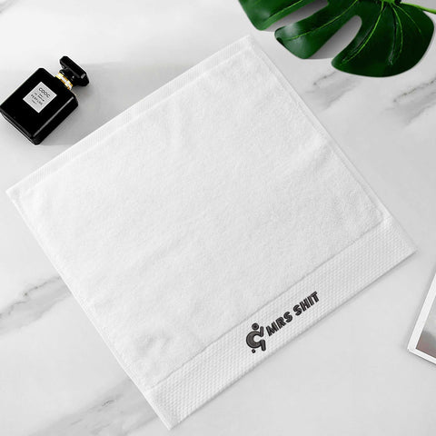 Mr.Shit Gym Towels - Square Embroidered - Mrs Shit - Black Logo All Towels 34 $