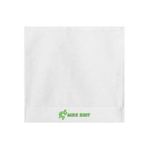 Mr.Shit Gym Towels - Square Embroidered - Mrs Shit - Green Logo All Towels 34 $