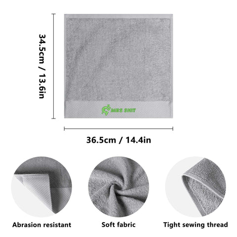 Mr.Shit Gym Towels - Square Embroidered - Mrs Shit - Green Logo All Towels 34 $