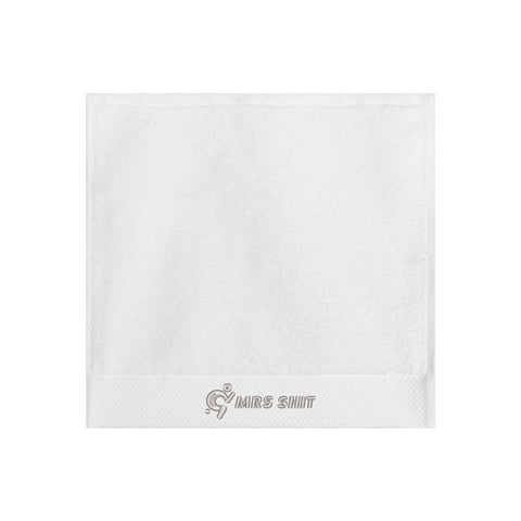 Mr.Shit Gym Towels - Square Embroidered - Mrs Shit - Grey Logo All Towels 34 $