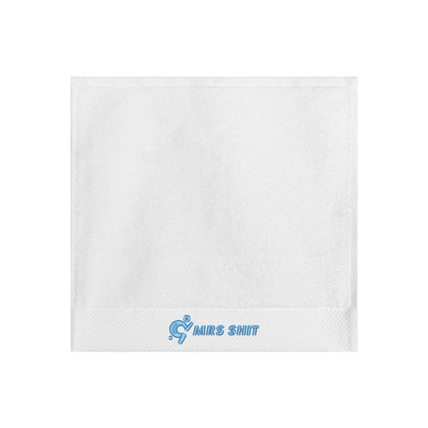 Mr.Shit Gym Towels - Square Embroidered - Mrs Shit - Light Blue Logo All Towels 34 $