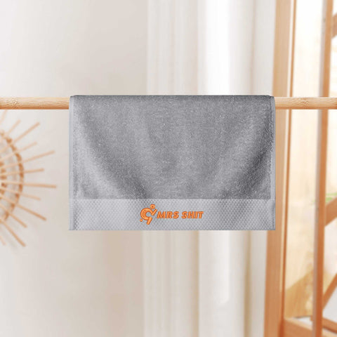 Mr.Shit Gym Towels - Square Embroidered - Mrs Shit - Orange Logo All Towels 34 $