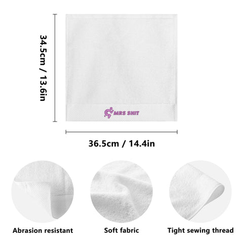 Mr.Shit Gym Towels - Square Embroidered - Mrs Shit - Purple Logo All Towels 34 $