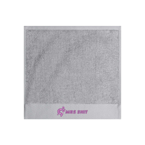 Mr.Shit Gym Towels - Square Embroidered - Mrs Shit - Purple Logo All Towels 34 $