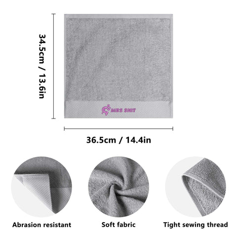Mr.Shit Gym Towels - Square Embroidered - Mrs Shit - Purple Logo All Towels 34 $
