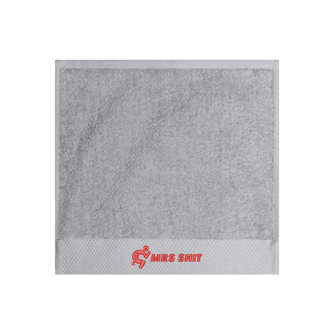 Mr.Shit Gym Towels - Square Embroidered - Mrs Shit - Red Logo All Towels 34 $
