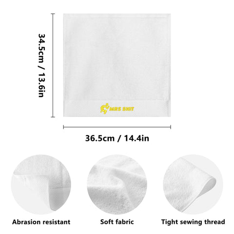 Mr.Shit Gym Towels - Square Embroidered - Mrs Shit - Yellow Logo All Towels 34 $