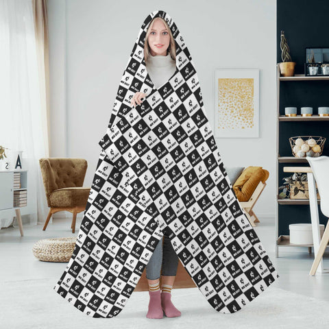 Mr.Shit Hooded Blanket - Black & White Mr Shit Best Selling Products 97 $