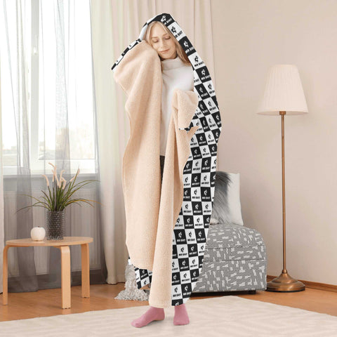 Mr.Shit Hooded Blanket - Black & White Mr Shit Best Selling Products 97 $