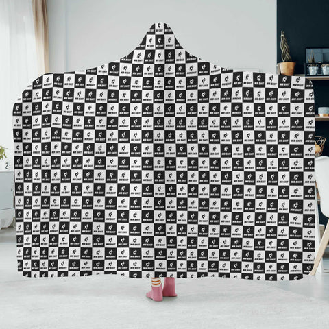 Mr.Shit Hooded Blanket - Black & White Mr Shit Best Selling Products 97 $
