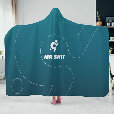 Mr.Shit Hooded Blanket - Blue Mr Shit Best Selling Products 97 $