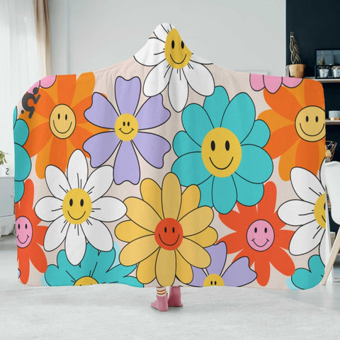 Mr.Shit Hooded Blanket - Happy Flowers Accessories 97 $