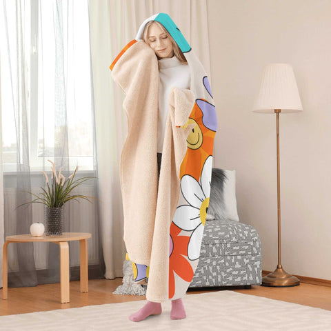 Mr.Shit Hooded Blanket - Happy Flowers Accessories 97 $