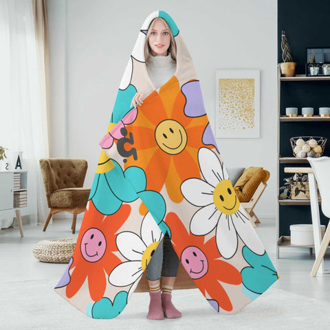Mr.Shit Hooded Blanket - Happy Flowers Accessories 97 $