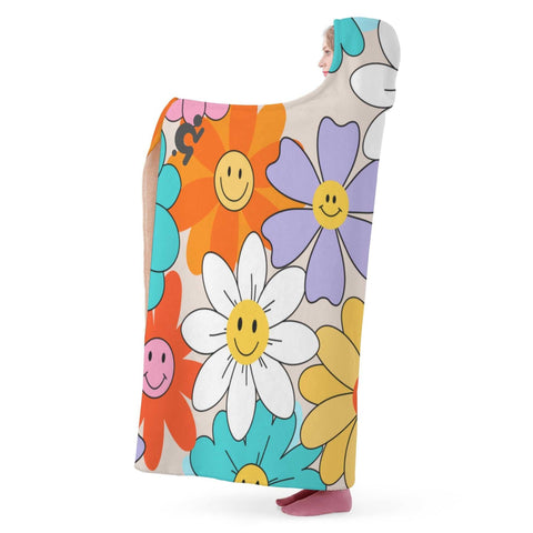Mr.Shit Hooded Blanket - Happy Flowers Accessories 97 $