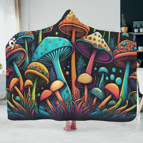 Mr.Shit Hooded Blanket - Mushrooms 2 Accessories 97 $