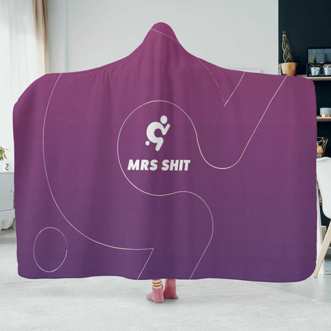 Mr.Shit Hooded Blanket - Purple Mrs Shit Best Selling Products 97 $