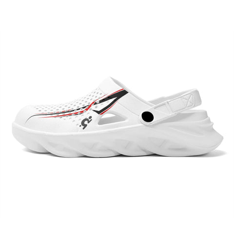 Mr.Shit Mens Clogs - Black and Red Modern Pin Stripe 2 Shoes & Footwear 41 $