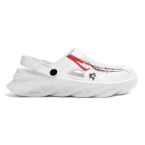 Mr.Shit Mens Clogs - Black and Red Modern Pin Stripe 3 Shoes & Footwear 41 $