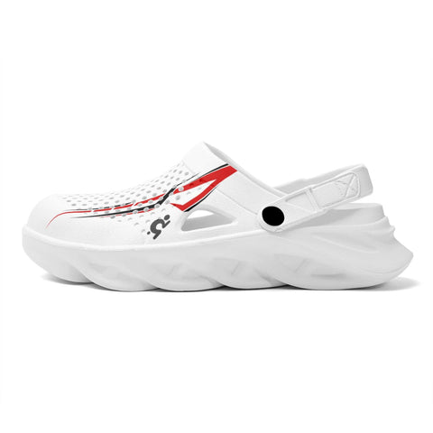 Mr.Shit Mens Clogs - Black and Red Modern Pin Stripe 3 Shoes & Footwear 41 $