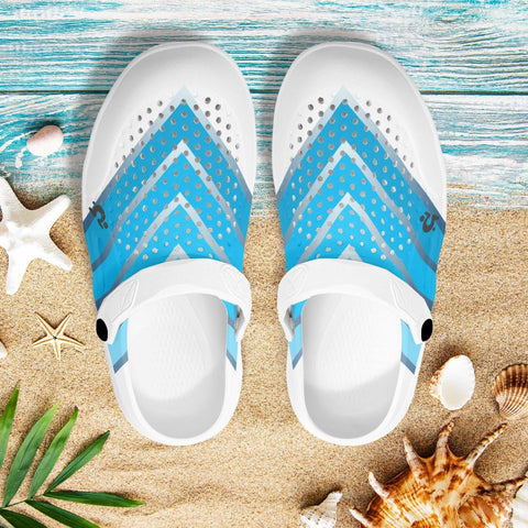 Mr.Shit Mens Clogs - Blue Pattern 2 Shoes & Footwear 41 $