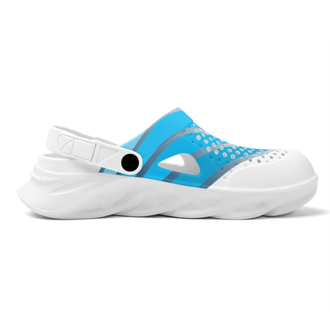 Mr.Shit Mens Clogs - Blue Pattern 2 Shoes & Footwear 41 $