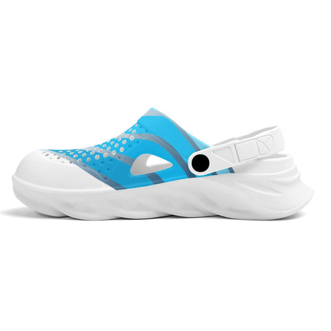 Mr.Shit Mens Clogs - Blue Pattern 2 Shoes & Footwear 41 $