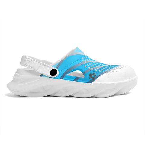 Mr.Shit Mens Clogs - Blue Pattern 2 Shoes & Footwear 41 $