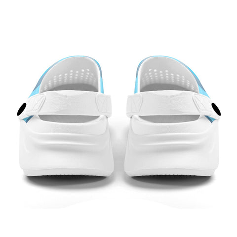 Mr.Shit Mens Clogs - Blue Pattern 2 Shoes & Footwear 41 $