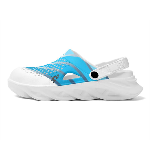 Mr.Shit Mens Clogs - Blue Pattern 2 Shoes & Footwear 41 $