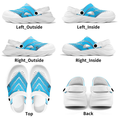 Mr.Shit Mens Clogs - Blue Pattern 2 Shoes & Footwear 41 $