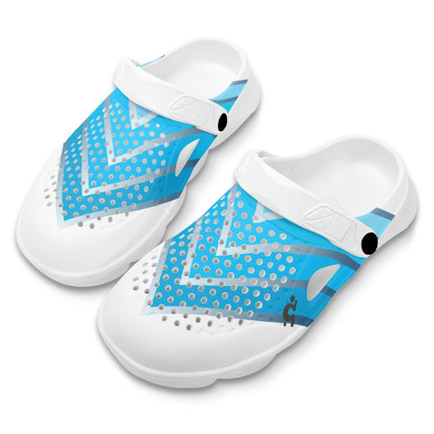 Mr.Shit Mens Clogs - Blue Pattern 2 Shoes & Footwear 41 $