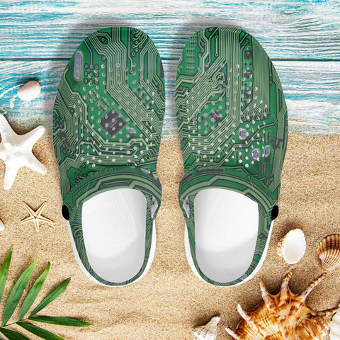 Mr.Shit Mens Clogs - Computer Circuit Shoes & Footwear 41 $