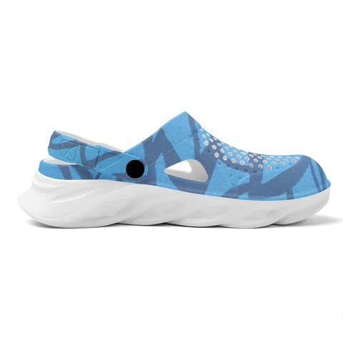 Mr.Shit Mens Clogs - Floral Blue Shoes & Footwear 41 $