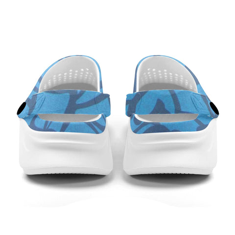 Mr.Shit Mens Clogs - Floral Blue Shoes & Footwear 41 $