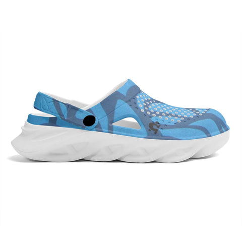 Mr.Shit Mens Clogs - Floral Blue Shoes & Footwear 41 $