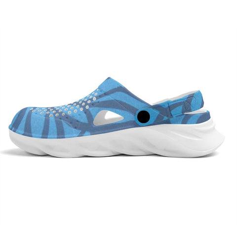 Mr.Shit Mens Clogs - Floral Blue Shoes & Footwear 41 $