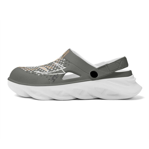 Mr.Shit Mens Clogs - Gold and White Pin Stripe Shoes & Footwear 41 $