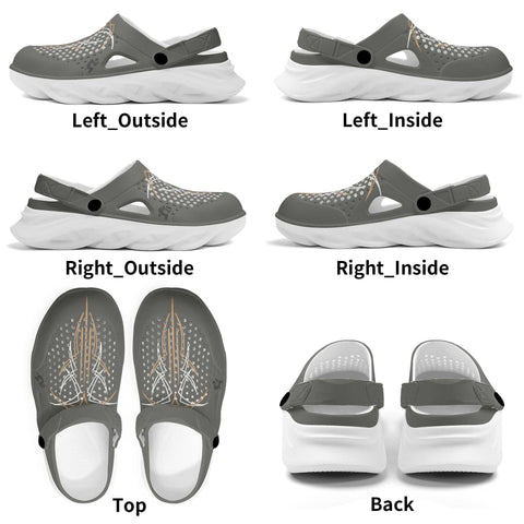 Mr.Shit Mens Clogs - Gold and White Pin Stripe 2 Shoes & Footwear 41 $