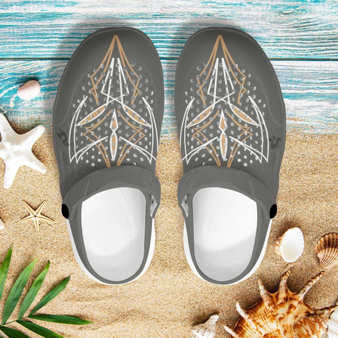 Mr.Shit Mens Clogs - Gold and White Pin Stripe Shoes & Footwear 41 $