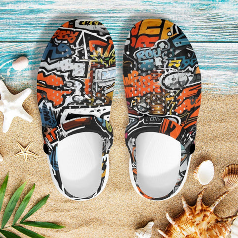 Mr.Shit Mens Clogs - Graffiti Shoes & Footwear 41 $